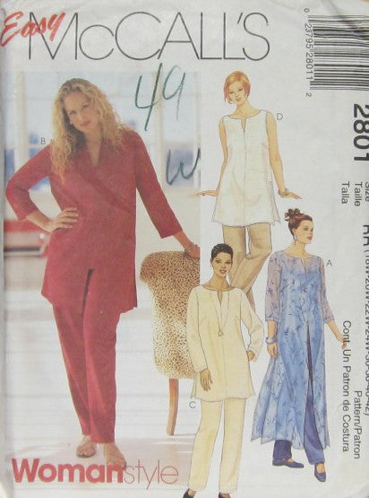 WOMEN'S/WOMEN'S PETITE DUSTER OR TUNIC AND PULL-ON PANTS