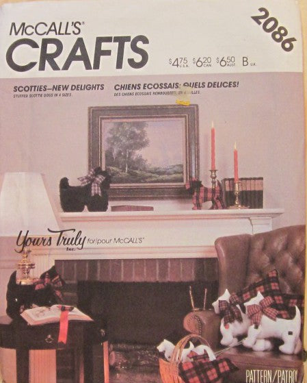 STUFFED SCOTTIE DOGS IN FOUR SIZES