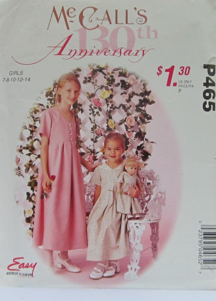 CHILDRENS AND GIRLS DRESS AND DOLL DRESS