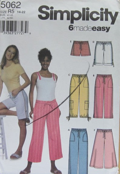 MISSES PANTS AND SHORTS, EACH IN TWO LENGTHS AND SPLIT SKIRT