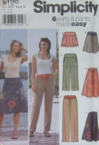 MISSES PANTS IN TWO LENGTHS OR SHORTS AND SKIRT IN TWO LENGTHS