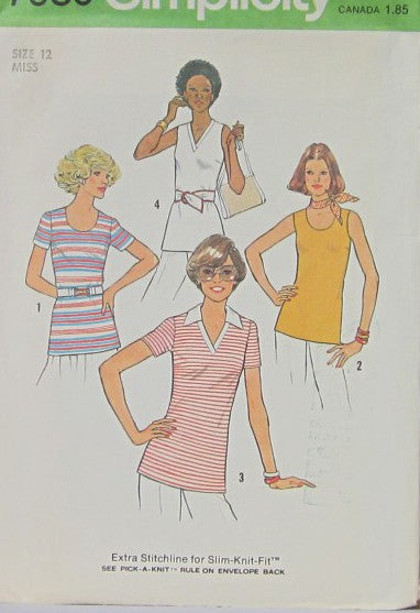 MISSES' TOPS WITH SPECIAL STITCHLINE FOR KNITS