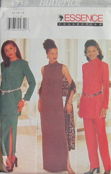 MISSES/MISSES PETITE DRESS TUNIC  PANTS AND SHAWL