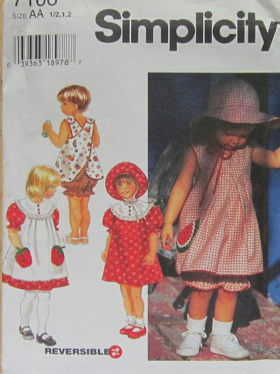 TODDLERS DRESS PINAFORE OR TOP PANTIES AND HAT
