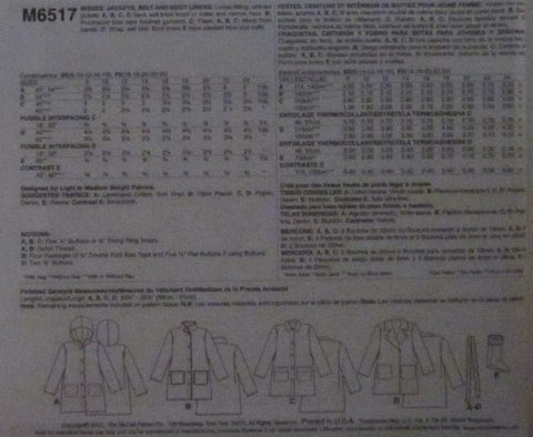 MISSES JACKETS BELT AND BOOT LINERS