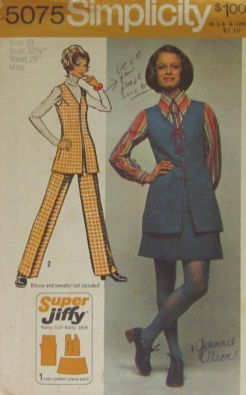 MISSES SUPER JIFFY TUNIC MINI-SKIRT AND PANTS