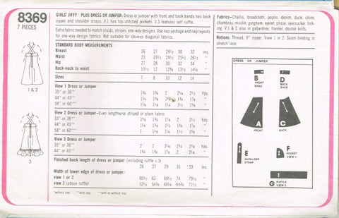 GIRLS' JIFFY PLUS DRESS OR JUMPER