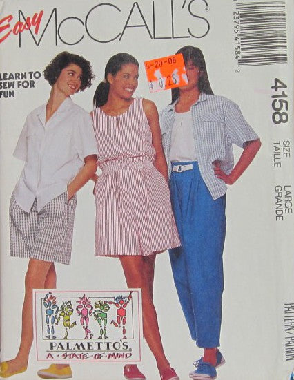 MISSES' SHIRT TOP PANTS SHORTS AND CULOTTE