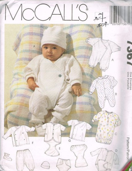 INFANTS' LAYETTE - FOR STRETCH KNITS ONLY