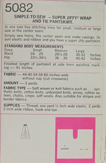 WRAP AND TIE PANTSKIRT