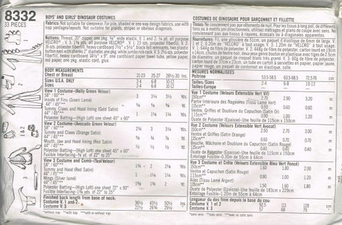 BOYS AND GIRLS DINOSAUR COSTUMES