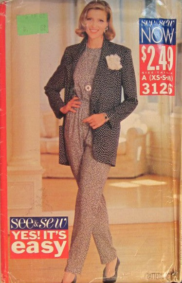 MISSES'/MISSES' PETITE JACKET, TOP & PANTS