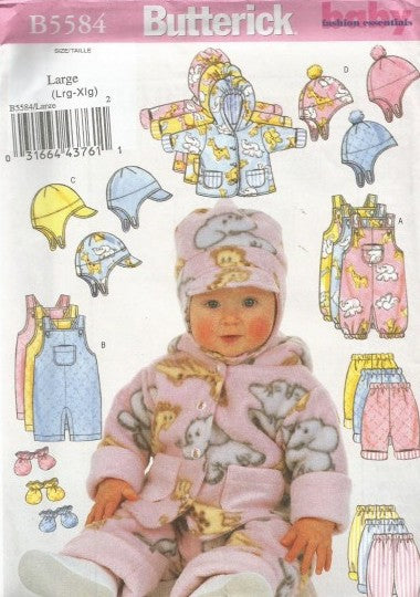 INFANTS' JACKET, OVERALLS, PANTS, HATS AND MITTENS
