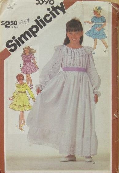 CHILD'S AND GIRLS' PULLOVER DRESS IN TWO LENGTHS