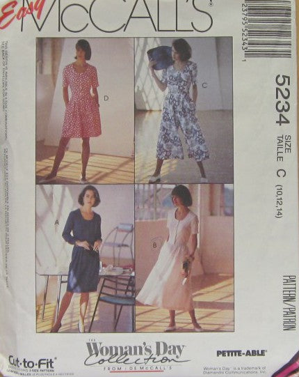 MISSES' DRESSES, SPLIT SKIRT DRESS OR ROMPER