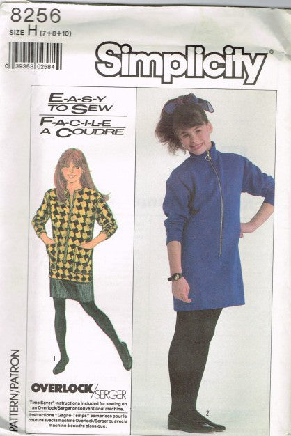 GIRLS' SEMI-FITTED DRESS OR TUNIC AND SLIM-FITTING PULL-ON SKIRT