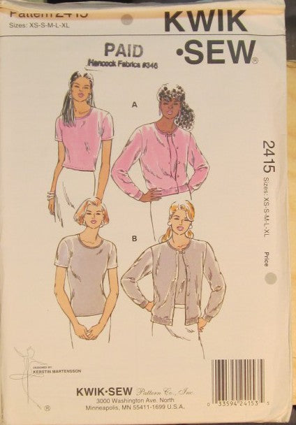 MISSES TOPS and CARDIGAN