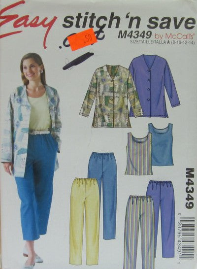 MISSES/MISS PETITE JACKET TOP PNATS AND CAPRI PANTS