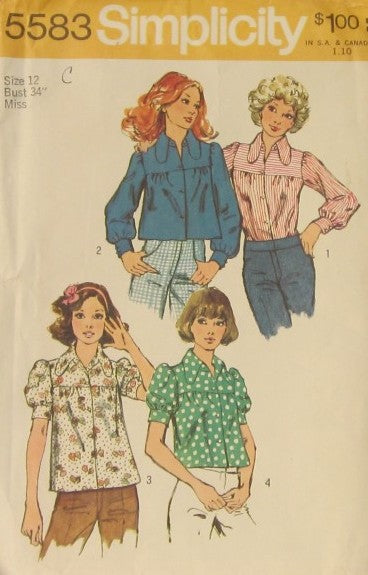 MISSES SMOCK BLOUSE IN TWO LENGTHS CUT