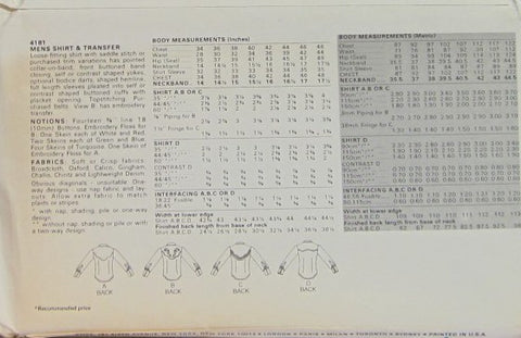 MENS SHIRT AND TRANSFER