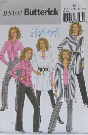 MISSES/MISSES PETITE SHIRT TIE AND PANTS