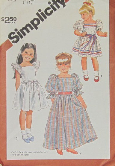 CHILD'S DRESS IN TWO LENGTHS (CUT)