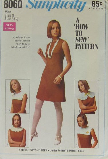 JUNIOR PETITES' AND MISSES' DRESS WITH DETACHABLE COLLARS