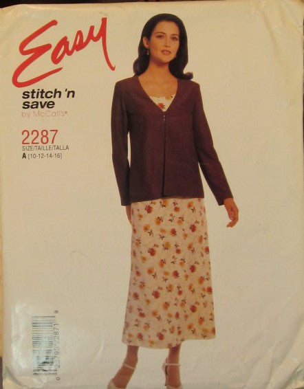 MISSES DRESS AND UNLINED JACKET