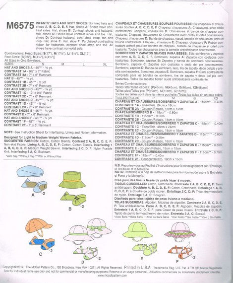 INFANTS' HAT AND SOFT SHOES