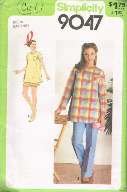 MATERNITY PULLOVER TOP, PANTS AND SHORTS IN MISSES' SIZES (CUT)