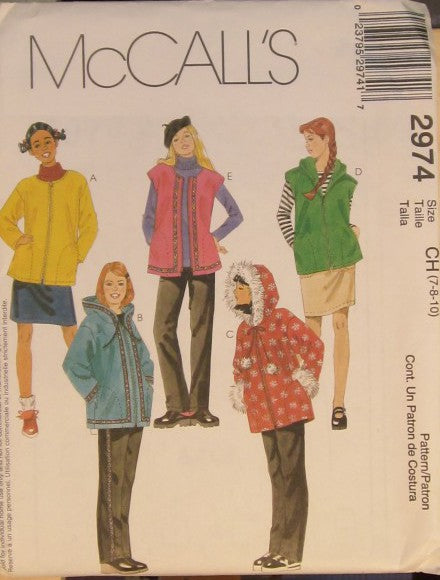 GIRLS JACKET OR VEST SKIRT AND PANTS