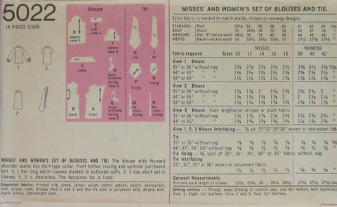 MISSES AND WOMENS BLOUSES AND TIE