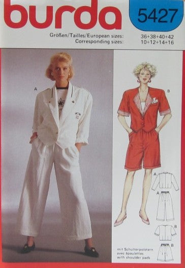 MISSES' TOP, JACKET, PANTS AND SHORTS