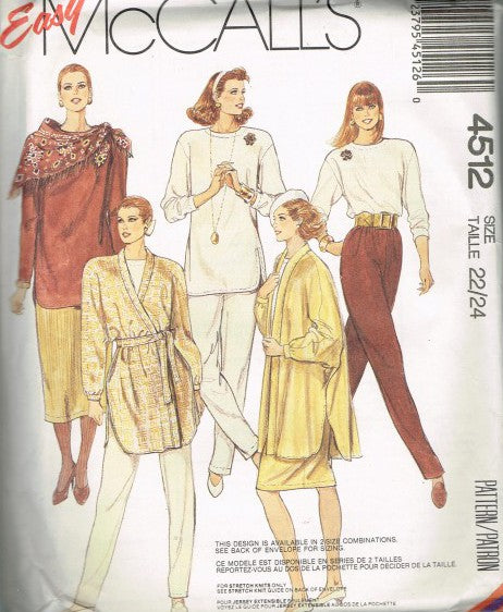 MISSES' JACKET AND TIE BELT, TOPS, SKIRTS AND PANTS