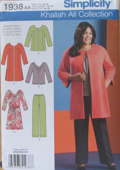 MISSES/WOMEN COAT OR JACKET PANTS AND KNIT DRESS OR TOP