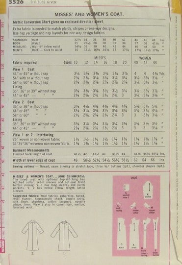 MISSES' AND WOMEN'S COAT