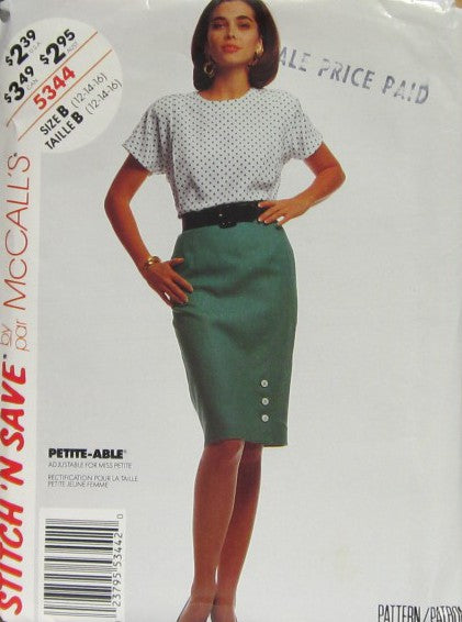 MISSES' BLOUSE AND SKIRT