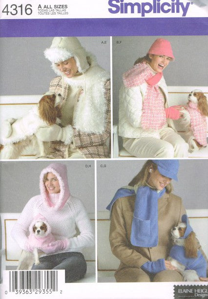 MISSES' HAT AND DOG CLOTHES