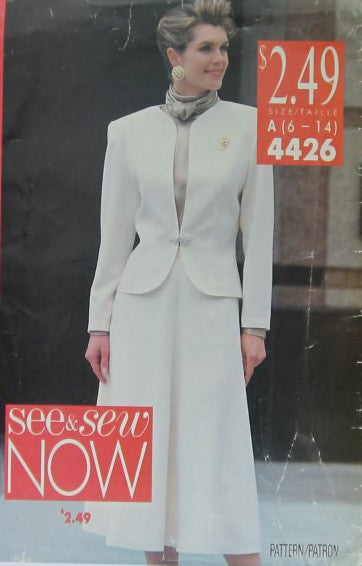 MISSES/MISSES PETITE JACKET AND SKIRT