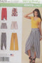 MISSES PULL ON KNIT SKIRT IN THREE LENGTHS PANTS OR SHORTS