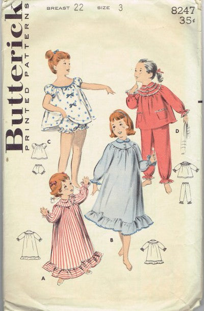 GIRLS' NIGHTGOWNS AND PAJAMAS (CUT)