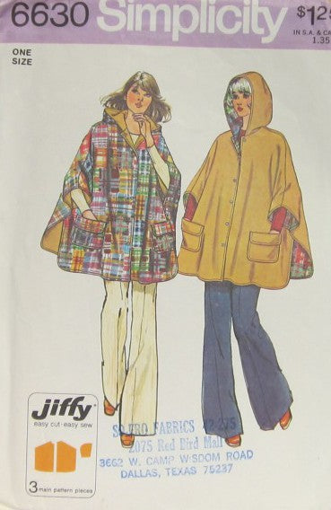 MISSES REVERSIBLE HOODED PONCHO