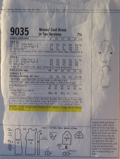 MISSES COAT DRESS