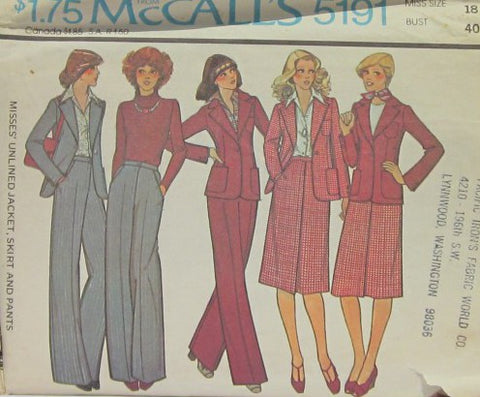MISSES JACKET SKIRT AND PANTS
