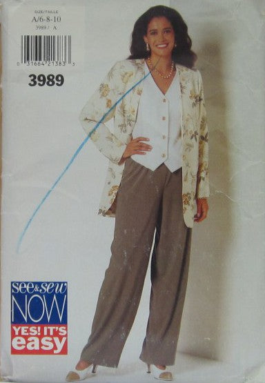 MISSES JACKET TOP AND PANTS