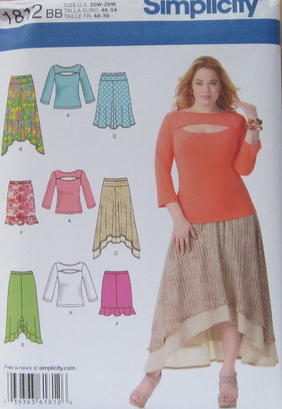 MISSES/WOMENS SKIRT AND KNIT TOP