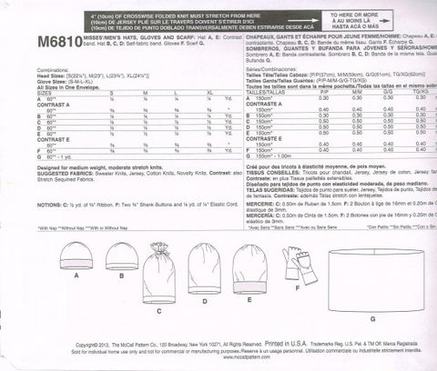 MISSES'/MEN'S HATS, GLOVES AND SCARF