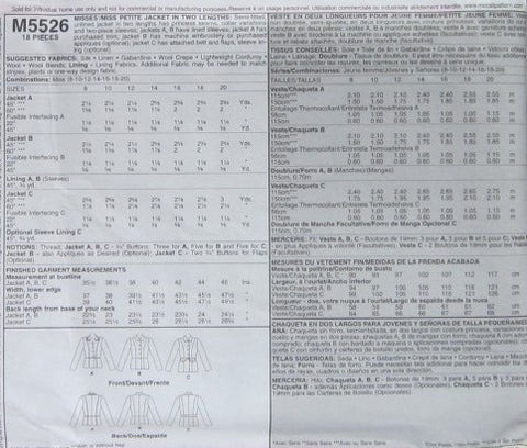 MISSES'/MISS PETITE JACKET IN TWO LENGTHS