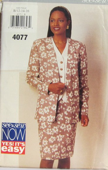 MISSES JACKET SKIRT AND  TOP