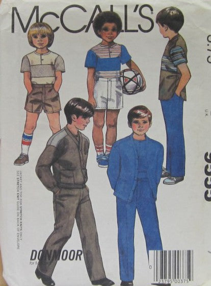 CHILDREN'S  AND BOYS' CARDIGAN AND TOP-FOR STRETCH KNITS ONLY